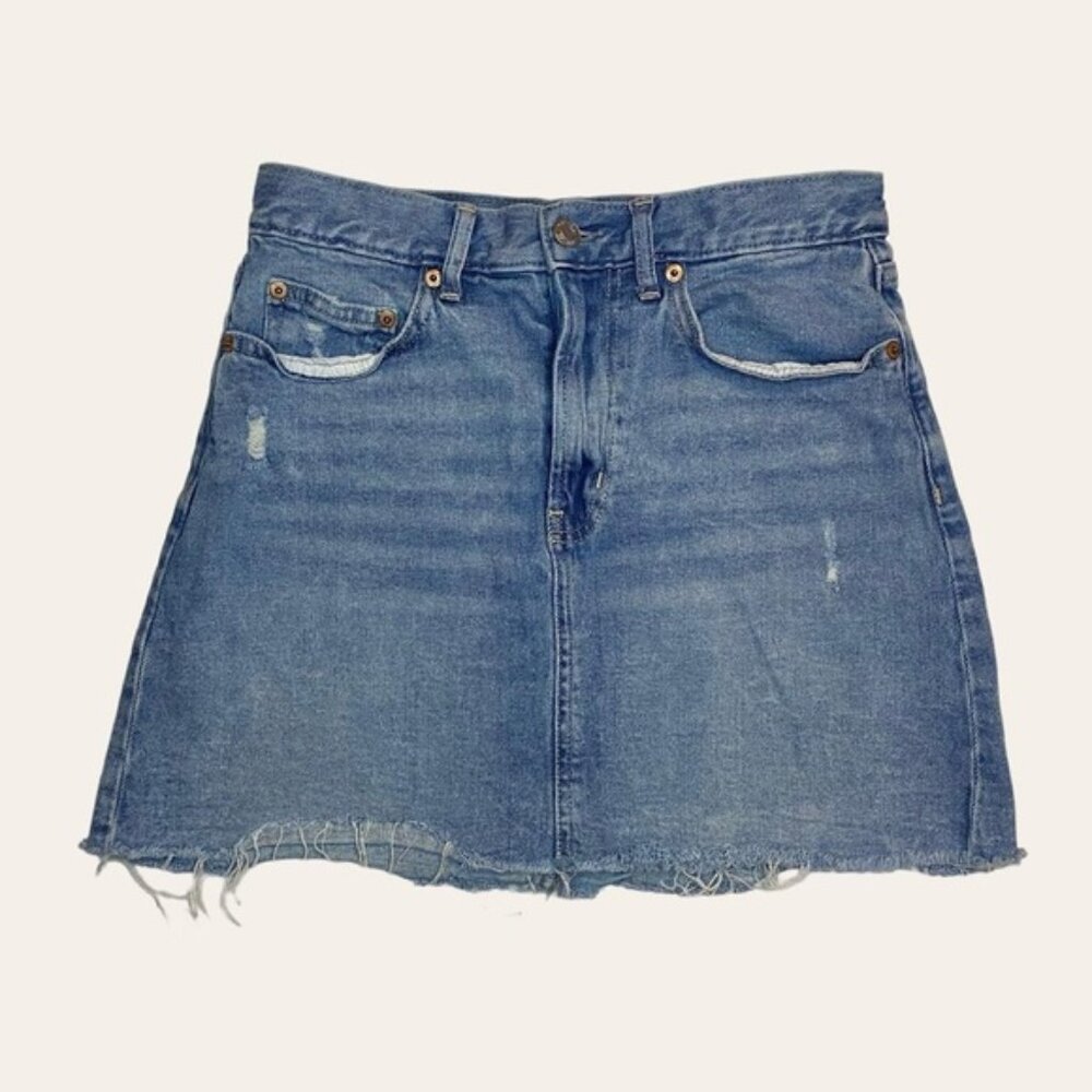 Denim Jean Mini Skirt